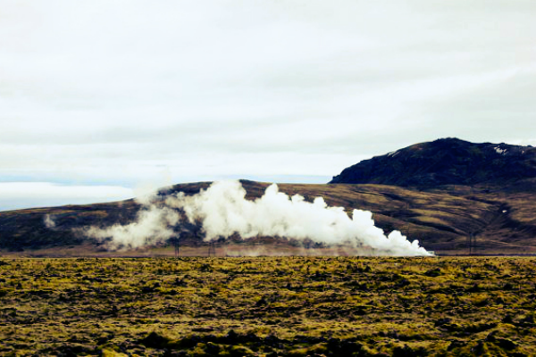 Lava field in Grindavík, Iceland